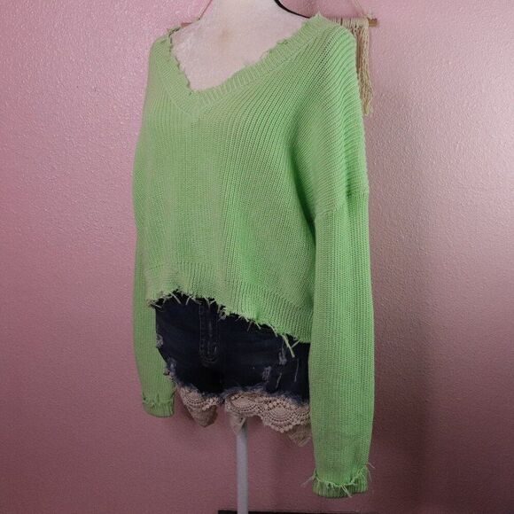 Forever 21| Long Sleeve V Neck Sweater Large - Picture 1 of 8